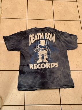 Death Row Records Tie-Dye Graphic Tee - Blue/White